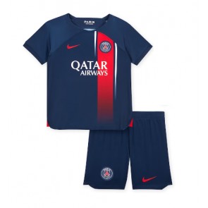 Paris Saint-Germain kläder Barn 2023-24 Hemmatröja Kortärmad (+ korta byxor)
